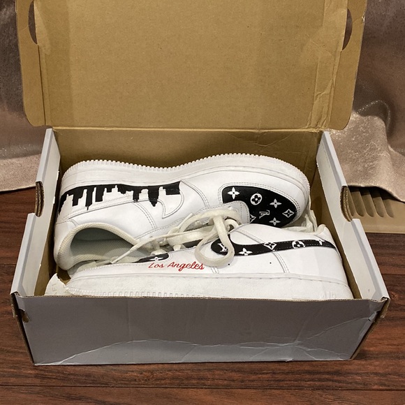 Nike Air Force 1 Custom design shoe with Louis Vuitton & Horizon of Los Angeles. - Picture 9 of 9